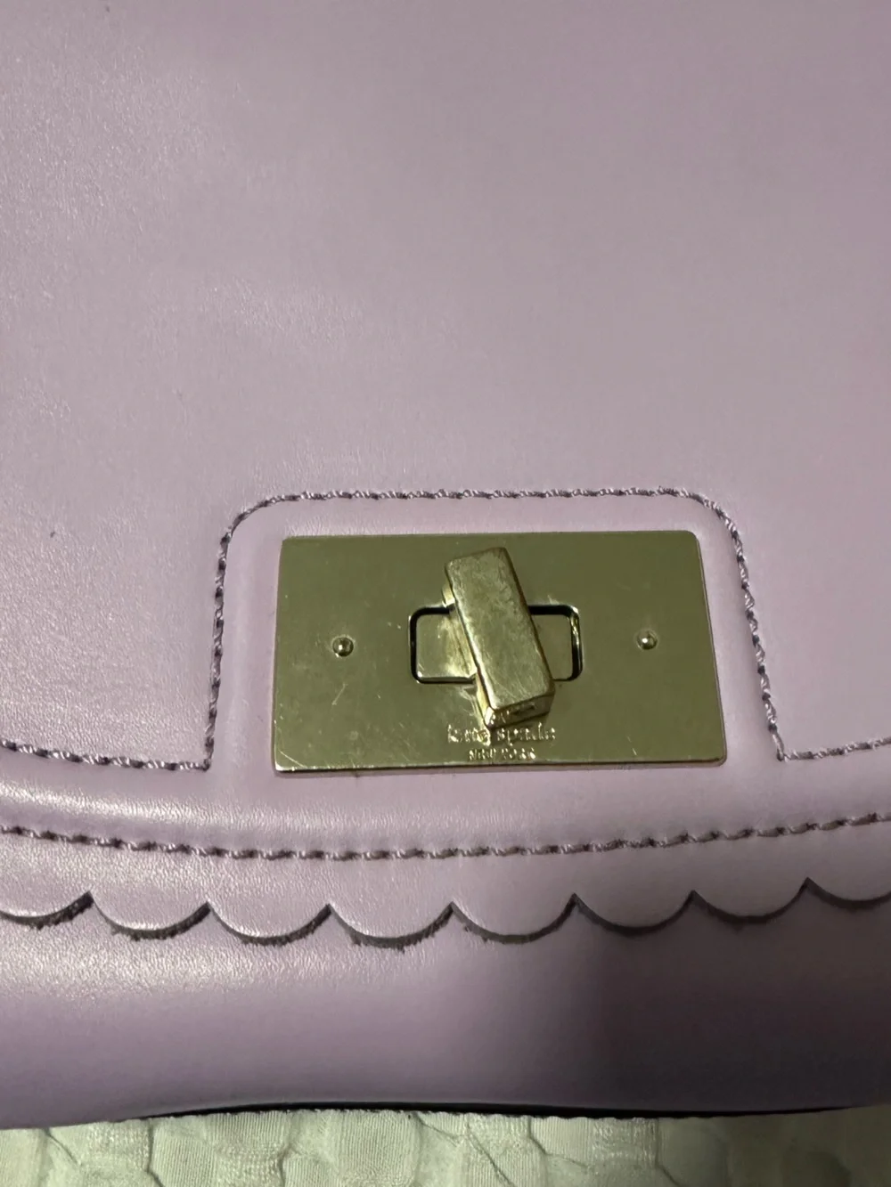 Kate Spade Lilac Road Seth Scalloped Crossbody shoulder bag and matching wallet